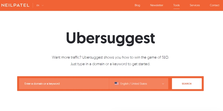 Ubersuggest tool